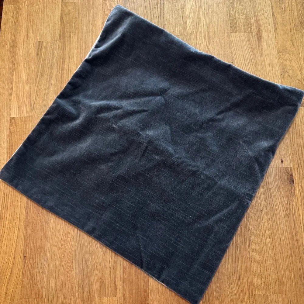 Restoration Hardware Vintage Velvet and Belgian Linen Contrast Pillow Cover